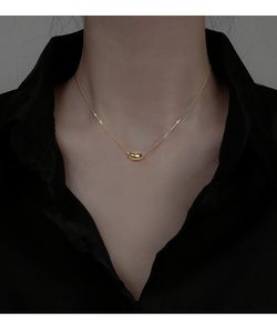 Nouvelle Corée Vintage Or Argent Couleur Acacia Haricots Pendentif Collier Ras Du Cou Bijoux pour Femmes Filles Cadeau