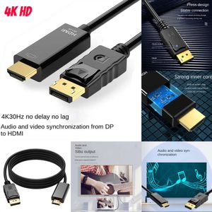 Nouveaux adaptateurs pour ordinateur portable chargeurs DP DisplayPort vers HDMI câble DisplayPort mâle vers mâle HDMI câble Audio vidéo Compatible pour ordinateur portable TV projecteur moniteur