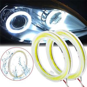 Nouveau LED voiture COB Angel Eye lumière blanche voiture moto phare cercle anneau lampe automatique 12-24 V style ampoules décoratives lumières 2 pièces