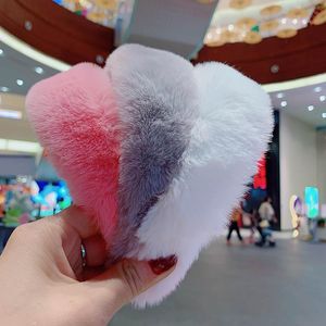 New Lovely Girls Pure Color Headband Faux Fur Style Fashion Solid Hairy Headbands Women Hair Band Colores al por mayor