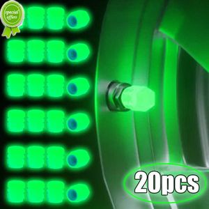 Nouveau bouchon de Valve de pneu de voiture lumineux Fluorescent nuit brillant décor moto vélo roue buse anti-poussière pneu Valve bouchons de tige