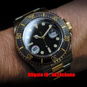 Nouvelles montres de luxe K6F 126603 43MM ETA2836 Montre automatique pour homme Lunette en céramique Cristal de saphir Cadran noir 18K Glod Steel Two Tone Bracelet Gents Montres-bracelets