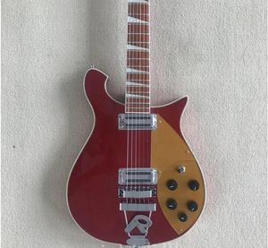 Nuevo modelo Rick 620 de guitarra eléctrica roja, pastillas tostadoras con cuello a través del cuerpo, modelo 620