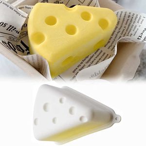 Molde de vela de silicona 3D para hornear queso, modelo en forma de queso naranja, herramienta de molde para jabón, suministros para fiestas, herramientas para hornear