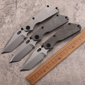 Nuevo cuchillo pequeño EDC de supervivencia para acampar plegable de aleación de titanio apilado al aire libre de acero mediano D2 996687