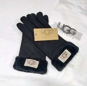 Nuevos guantes de cuero para hombre, manoplas de piel mate, cinco dedos, 4 colores con etiqueta, guantes de ante para hombre con dedos abiertos, venta al por mayor UG02