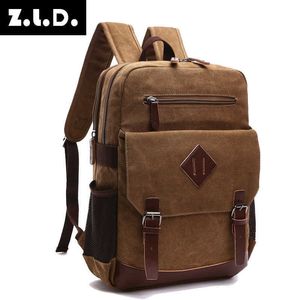 Nueva mochila para ordenador portátil para hombre, bolsa de lona de lavado de alta calidad, mochila de gran capacidad de color sólido 230420