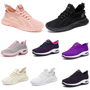 Nouveaux hommes femmes randonnée course chaussures plates semelle souple mode violet blanc noir confortable sport couleur blocage Q9 GAI sport