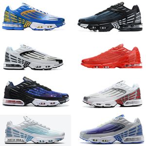 Plus 3 Les nouveaux hommes chaussures de course TN Plus 3 formateurs Tuned ultra triple noir INVERSE SUNSET Anthracite baskets de sport Royal Game Hornets Femmes