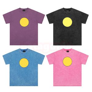 Nouveaux hommes été t-shirt femmes mode lavé usé t-shirts couples à manches courtes vêtements taille S-XL