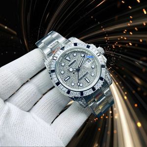 Reloj de diamante nuevo para hombres Matriz de 40 mm Mechón mecánico Reloj bien Vendedor Classic Diamond Inglid Watch Sapphire Improte al agua de acero inoxidable luminoso