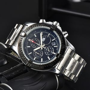 Nuevos relojes de pulsera para hombre, todo el trabajo con esfera, reloj de cuarzo, alta calidad, marca de lujo, reloj cronógrafo, cinturón de acero, moda, regalo real