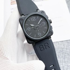 Nuevos relojes de pulsera para hombre, reloj mecánico automático para hombre, relojes de goma Ross de cuero marrón y negro