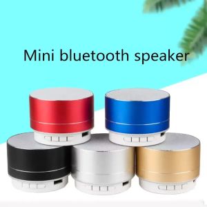 NUEVO Mini Altavoces portátiles A10 Altavoz Bluetooth Manos libres inalámbrico con ranura para tarjeta FM TF Reproductor de audio LED para MP3 Tablet PC en caja