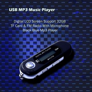 Nouveau Mini lecteur de musique MP3 USB, écran LCD numérique, Support de carte TF 32 go, Radio FM avec Microphone, noir bleu, lecteur MP3 recommandé