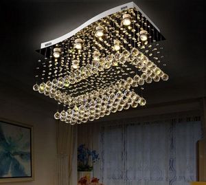 Nouvelles lumières de plafond en cristal modernes pour le salon de la chambre à coucher surface de plafond monté LED Loustres de Cristal 110-220V Myy