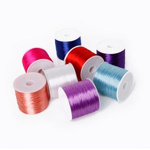 Fil/cordon/ficelle/fil extensible multicolore pour perles élastiques, 0.7MM, pour vêtements, chaussures, bracelets, fabrication de bijoux, 60 mètres/rouleau, nouveau