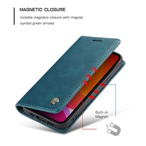 Nuevos estuches de cuero multifunción Retro Frosted Bank Card Holder Wallet Phone Case para iPhone 14 13 12 11 Pro Max Xr X Xs 7 8 6S Plus