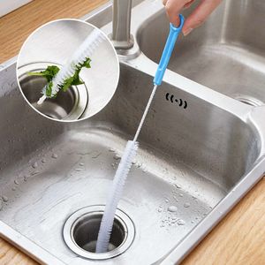 New NEW 71CM Pipe Dredging Spiral Brush Sink Drain Overflow Cleaning Brush Bathroom Sewer Hair Catcher Clog Plug Hole Remover Tool