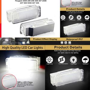 Nueva nueva lámpara de carga del maletero LED lámpara de pie de la guantera de la guantera de la guantera para Peugeot 3008 206 208 308 307 2008 207 508 5008 407 306 Experto