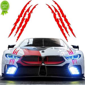 Nouveau nouveau universel Auto voiture autocollant réfléchissant monstre griffe rayures rayures marques phare décalcomanie voiture autocollants voiture accessoires outils