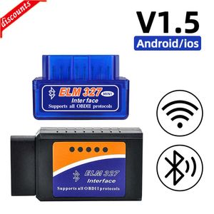 Nieuwe OBD2 Auto Scanner Mini ELM327 Diagnostische Adapter Tester Draadloze WIFI Bluetooth Auto Diagnostische Tool Code Reader voor Android IOS