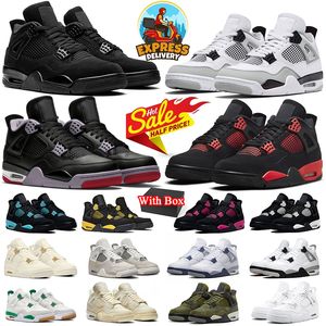 nike air jordan 4 retro jordens jorden jordan4s 4 Zapatos de baloncesto Hombres Mujeres Jumpman 4s Seafoam Military Black Cat Midnight Navy Photon Dust