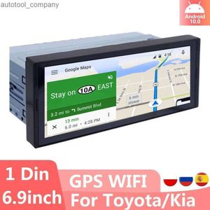 Nouveau Autoradio One Din Andoid 1din GPS Autoradio lecteur vidéo multimédia 6,9 pouces écran tactile Navigation Wifi 1 Din récepteur stéréo