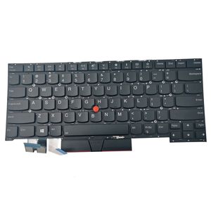 New Original US English Backlit Keyboard For Lenovo Thinkpad T490s T495s Backlight Teclado SN20R66042 02HM208 02HM280