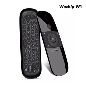Wechip W1 Air Mouse 2.4G Teclado inalámbrico Control remoto IR Aprendizaje remoto 6-Axis Motion Sense para Smart TV Android TV Box PC