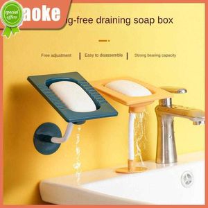 Nouvelle originalité n'a pas peur de l'humidité Maokeng Creative Soap Box Clean And Hygienic Wall Mounted Drainage Soap Tray Firm And Secure