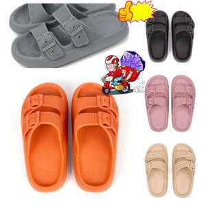 New Outdoor Platform Slippers Men's Women's Sandals Leather Comfortable Luxury Flat Shoes Outdoor Pink Beach Slippers