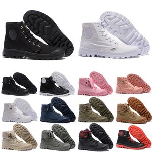 Nuovo PALLADIUM Pallabrouse Uomo Donna Stivali Mezzo uomo Stivali Sneakers in tela Scarpa casual Uomo Scarpe antiscivolo