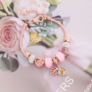 Pan Family – Bracelet de perles en verre d'amour personnalisé, Design Unique, pièce à main DIY à la mode B307, nouvelle collection Instagram
