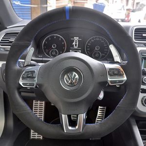 Nouveau modèle bricolage housse de volant en cuir couture à la main pour Volkswagen Golf 6 GTI MK6 / Polo GTI / Scirocco R Passat CC