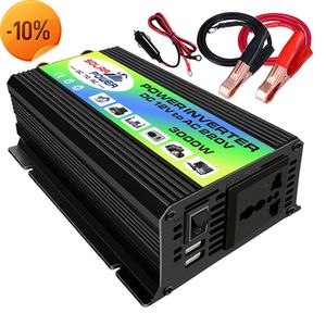 Nouveau pic 3000W onduleur solaire convertisseur de transformateur de tension DC 12V à AC 220V onduleur de voiture pour onduleur solaire appareils ménagers Auto