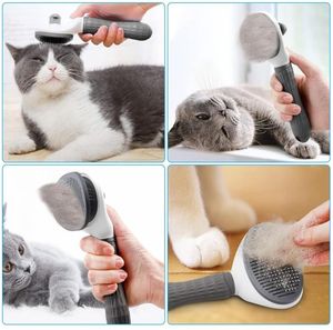 Nouveau peigne pour animaux de compagnie en acier inoxydable aiguille peigne chien et chat épilation flottant nettoyage des cheveux beauté soins de la peau outils brosse de nettoyage pour chien