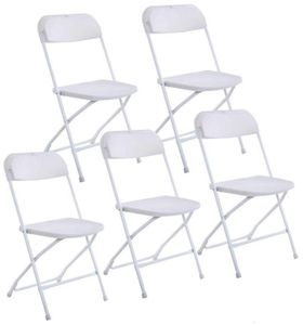 Nouvelles chaises de pliage en plastique chaise d'événement de mariage commercial blanc gyq3847297