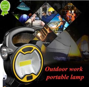 Nouveau Portable COB Lampe de Travail LED Lanterne Étanche D'urgence Projecteur Rechargeable Projecteur pour Randonnée En Plein Air Camping Lumière