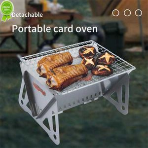 New Portable Folding BBQ Grill Heating Stoves Multifunction Camping Barbecue Grill Rack Net Firewood Stove Stainless steel BBQ Grill