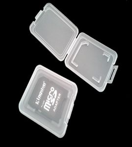 Nueva tarjeta SD portátil, caja portatarjetas de memoria estándar transparente, estuches para tarjetas, estuche de almacenamiento para tarjeta de memoria SD SDHC 3038352