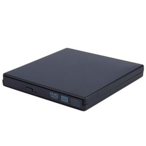 Freeshipping NUEVO portátil USB 20 DVD CD DVD-ROM Estuche externo delgado para computadora portátil Notebook Negro Disco duro externo Caja de disco Fbkpj