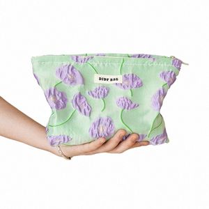 nueva Alocasia Púrpura Gran capacidad Bolsa Cosmética Cosmética Portable Simpulina sanitaria Bolsa de viaje Bolsa de trabajo Ins Estilo O8EY#