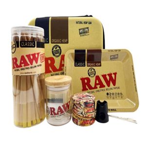 Nouveau RAW Hand Roll set RAW Cigarette pan Fumée broyeur réservoir de stockage vide tuyau ensemble