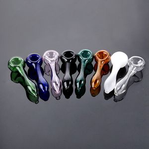 Pipes à fumer en verre de 4 pouces pour narguilés Bongs en verre d'eau Accessoires pour fumer Dab Oil Rigs Brûleurs à mazout Poignée Mini Taille Gros HSP01