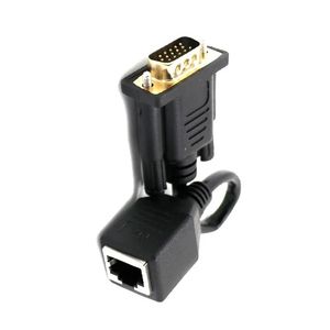 Extension RJ45 vers VGA mâle vers LAN CAT5 CAT6, câble Ethernet réseau RJ45, adaptateur femelle, convertisseur de commutateur supplémentaire pour ordinateur