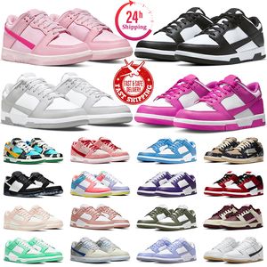 2022 Hommes Femmes Dunks Chaussures Panda Sneaker Blanc Noir Gris Brouillard UNC Coast Georgetown Vintage Navy Syracuse Orange mens trainer baskets