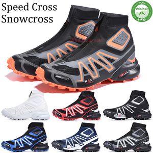 Nouvelles chaussures de course hommes Salomon Speed Cross Boot Boots CS hommes noir et blanc fluorescent orange gris foncé jaune Vin rouge noir baskets de sport en plein air 40-48