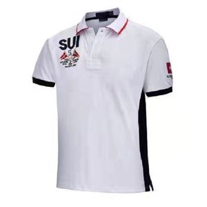 New Sailing Polos Shirt Hombres 100% Bordado Manga corta Comercio exterior Algodón Polos Sudadera Hombre Camiseta s-5XL