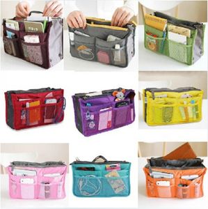 Nueva oferta, 100 Uds., bolsa organizadora de maquillaje, bolsa de viaje informal para hombres y mujeres, bolsa de cosméticos multifuncional, bolsa de almacenamiento en bolsa, bolso de 12 colores